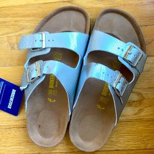 Birkenstock silver sandals